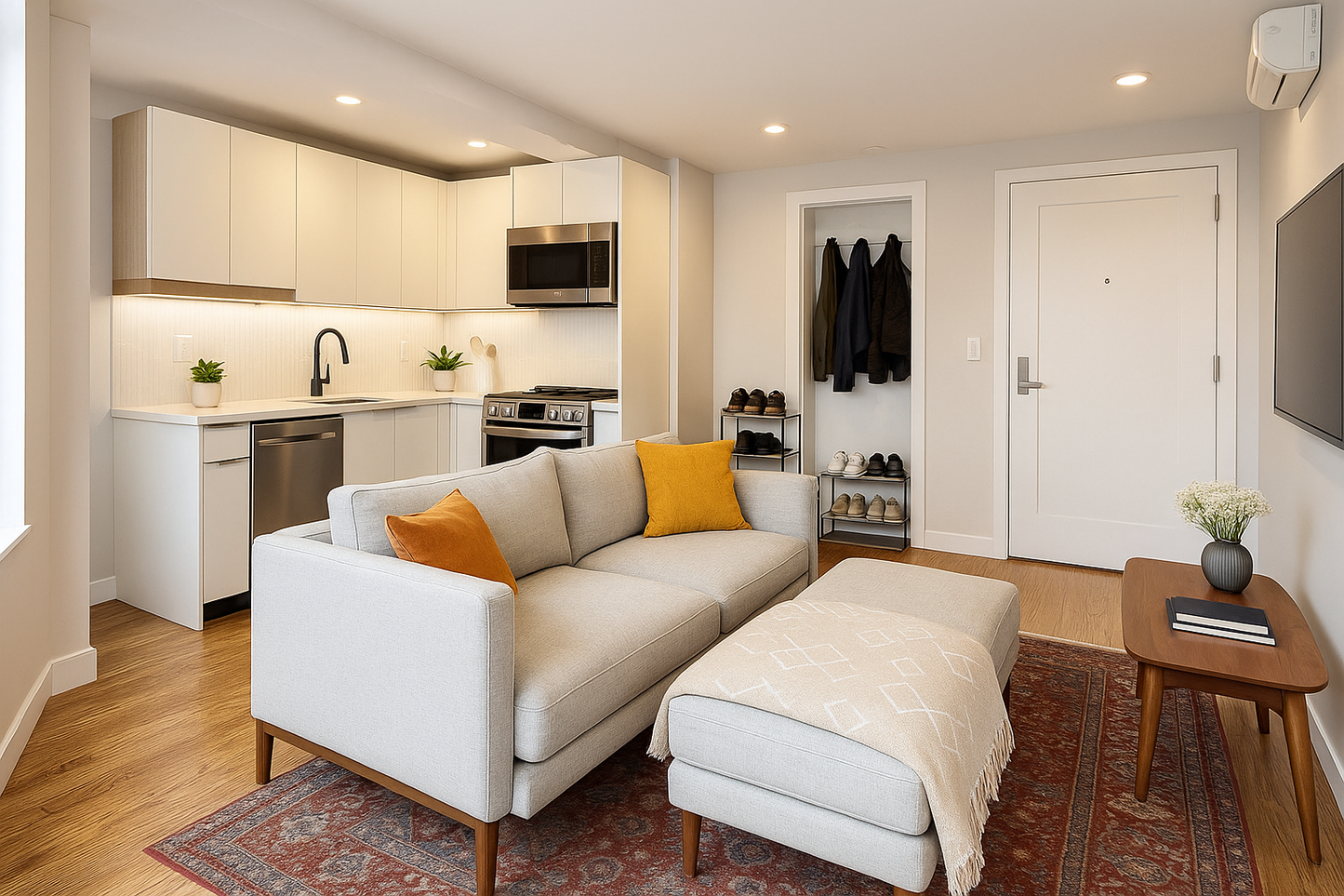 Apartamento moderno de 1 dormitorio y 1 baño en Crown Heights