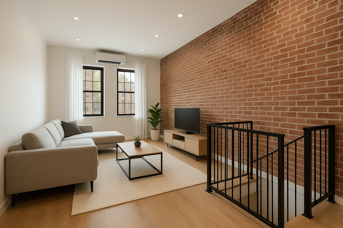 Moderno apartamento de 1 dormitorio y 1,5 baños en Clinton Hill