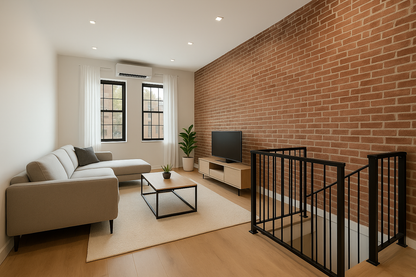 Moderno apartamento de 1 dormitorio y 1,5 baños en Clinton Hill